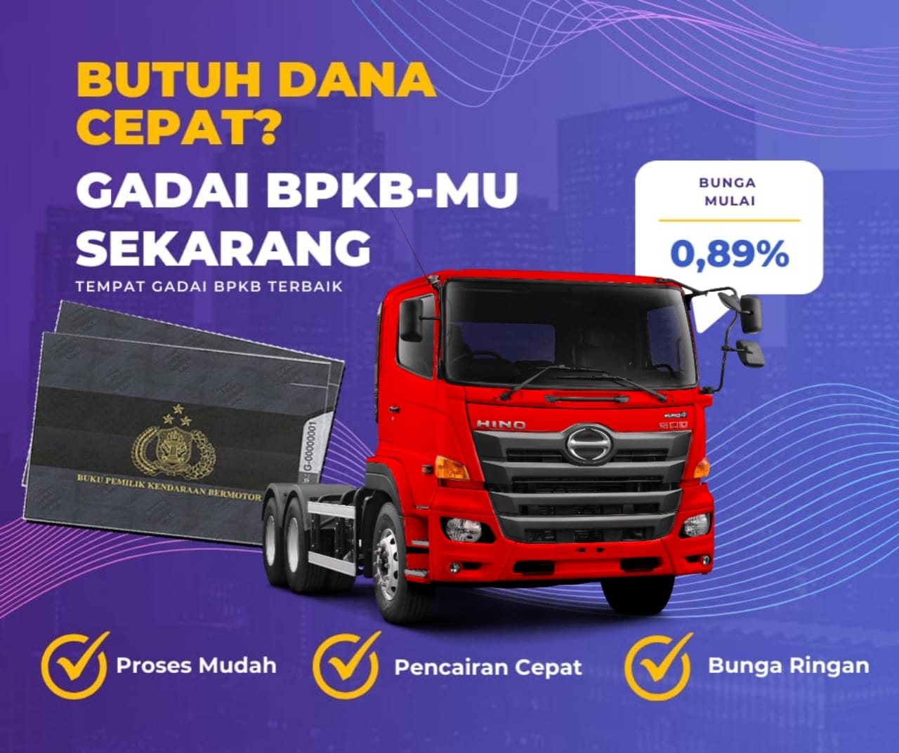 Kredit Jaminan Bpkb Mobil Truck Hino Fm Dapat Dana Berapa? Seperti Ini Simulasinya